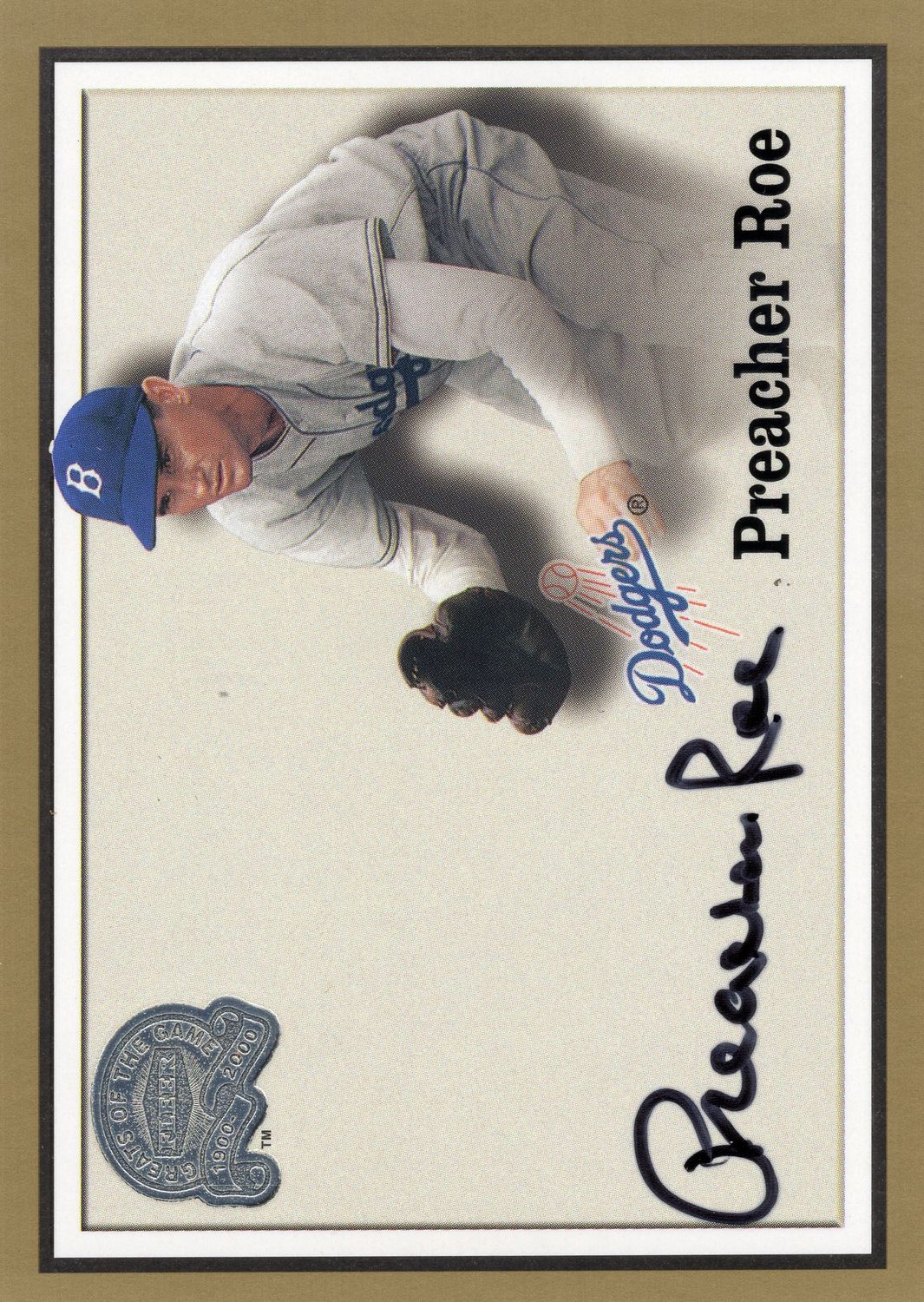 2000 Fleer Greats of the Game Preacher Roe Autograph Auto (JD)