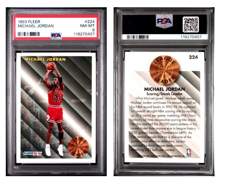 1993 Fleer Michael Jordan #224 - PSA 8