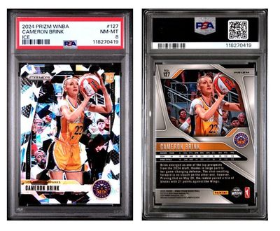 2024 WNBA Prizm Prizms Ice Cameron Brink #127 - PSA 8