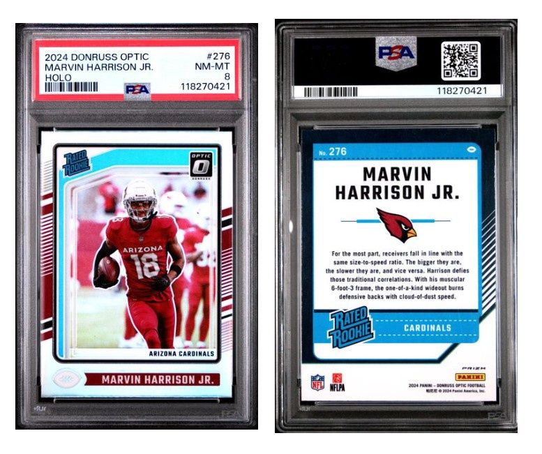 2024 Donruss Optic Holo Marvin Harrison Jr. #276 - PSA 8