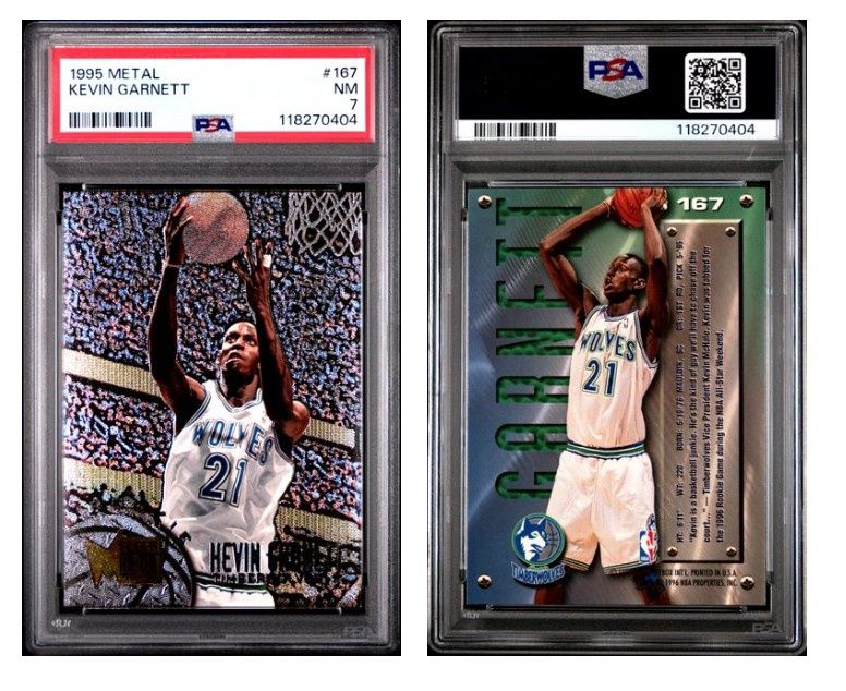 1995 Fleer Metal Kevin Garnett #167 - PSA 7