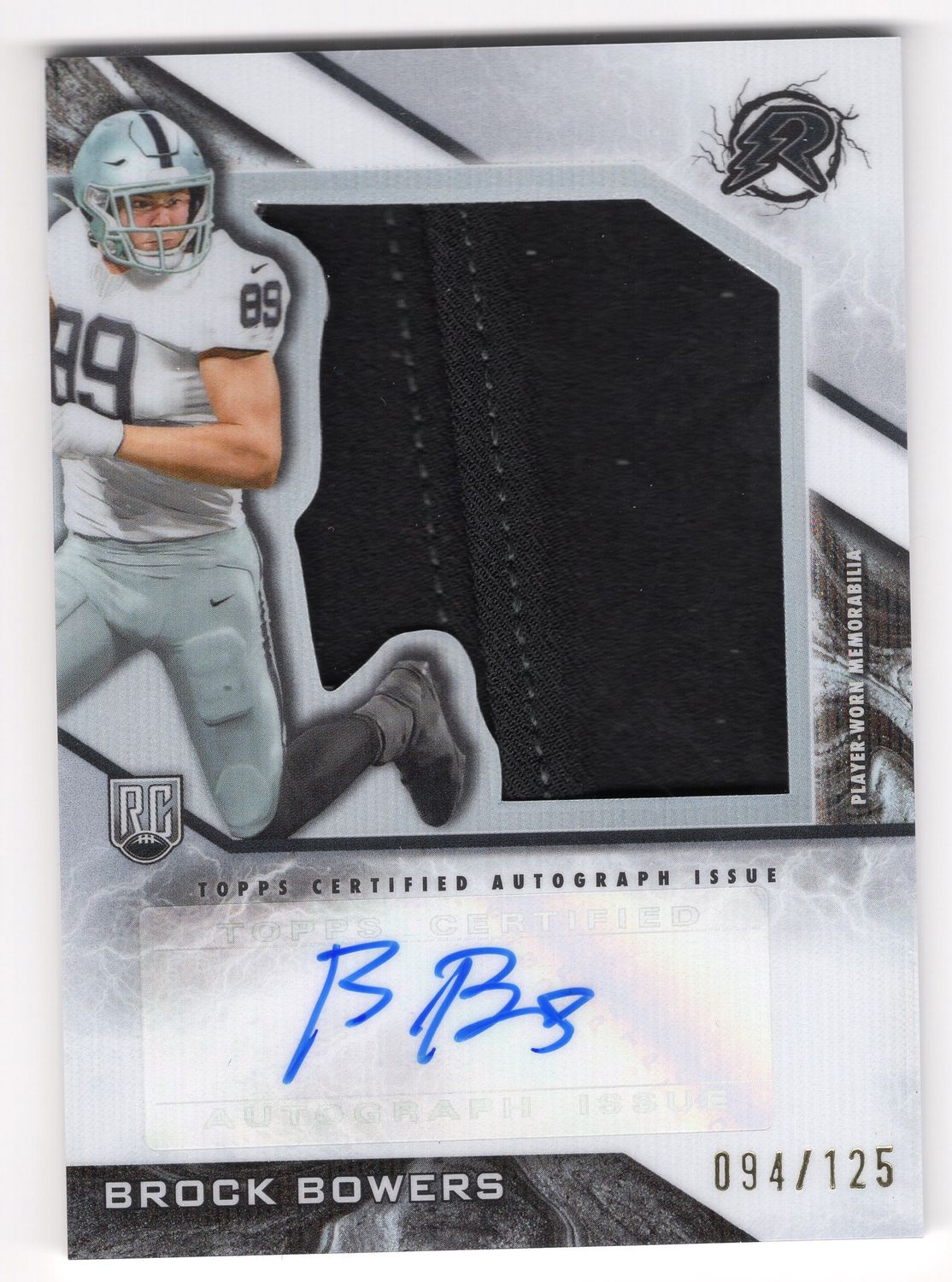 2024 Topps Resurgence Brock Bowers Rookie Patch Auto 094/125 Raiders #RPA-BB