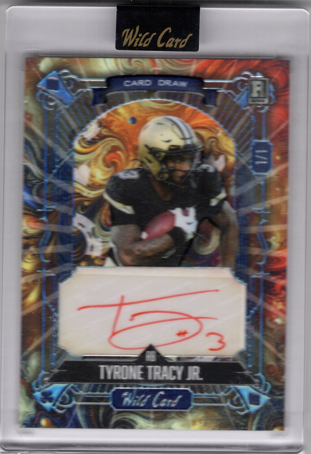 2024 Wild Card Tyrone Tracy Jr. Card Draw Rookie Auto #d 1/1 NY Giants