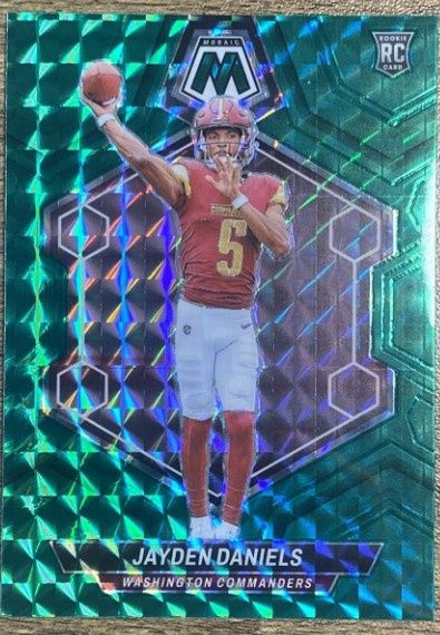 2024 Panini Mosaic - Rookies Jayden Daniels #302 Green Mosaic Prizm (RC)