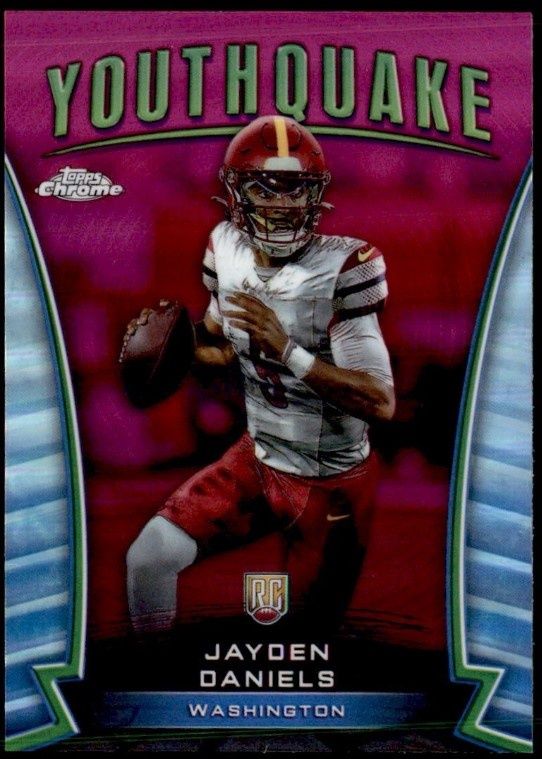2024 Topps Chrome Jayden Daniels Youthquake Pink Washington Commanders #Y-3