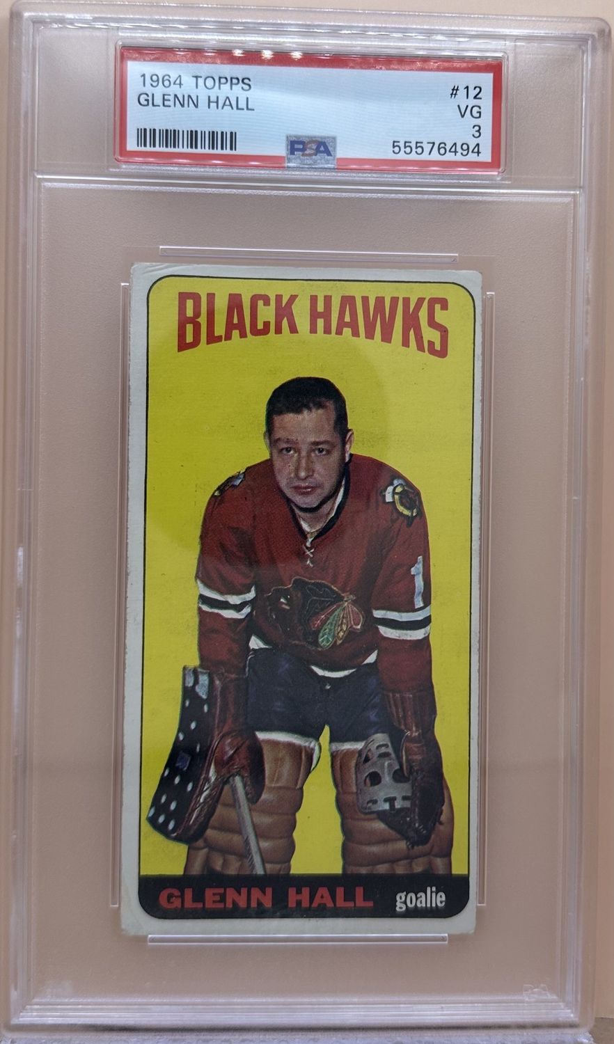 1964 Topps Glenn Hall #12 - PSA 3 (SS)