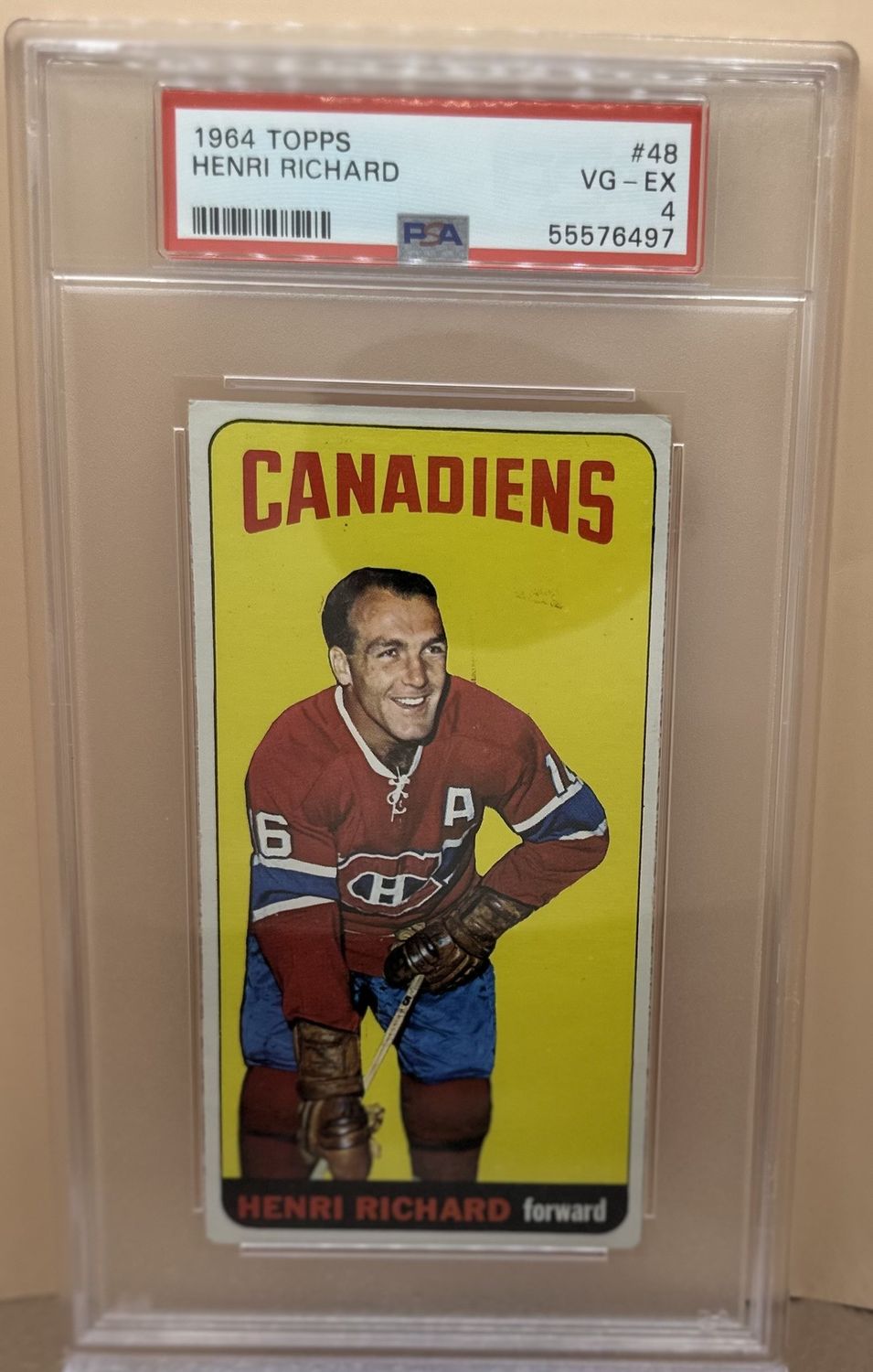 1964 Topps Henri Richard #48 - PSA 4 (SS)