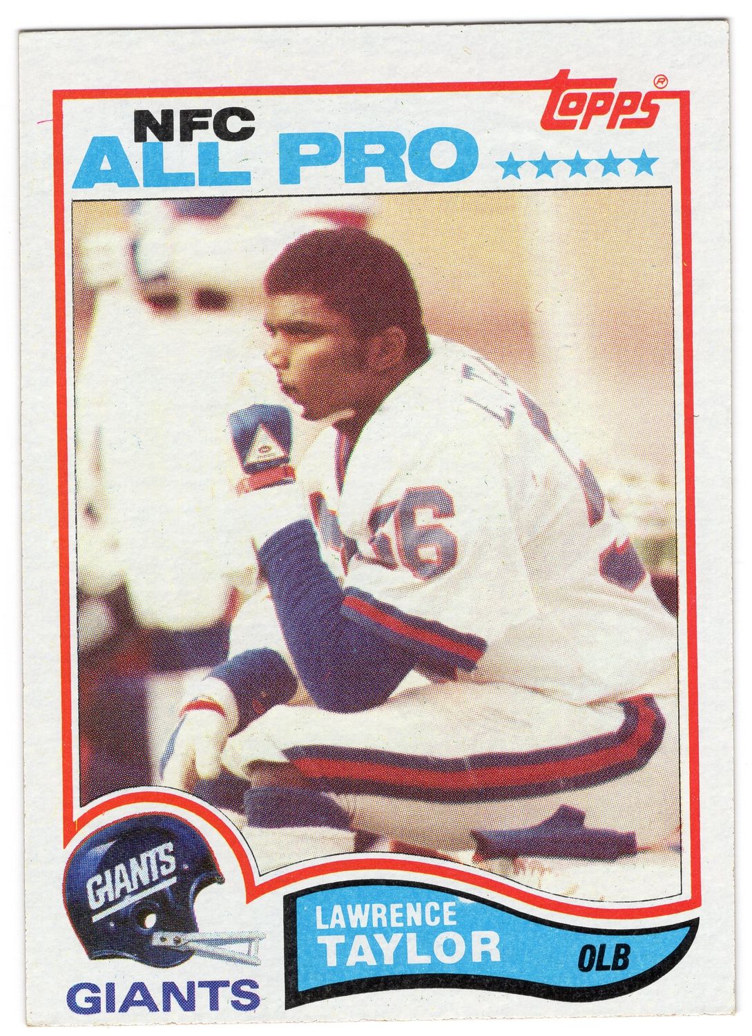1982 Topps Lawrence Taylor NFC All-Pro #434 RC (SH)