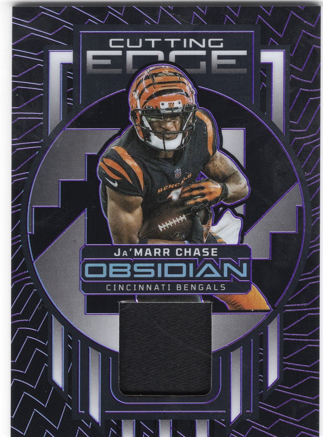 2023 Obsidian Ja&#39;Marr Chase Cutting Edge Memorabilia (Purple Electric Etch)  36/75