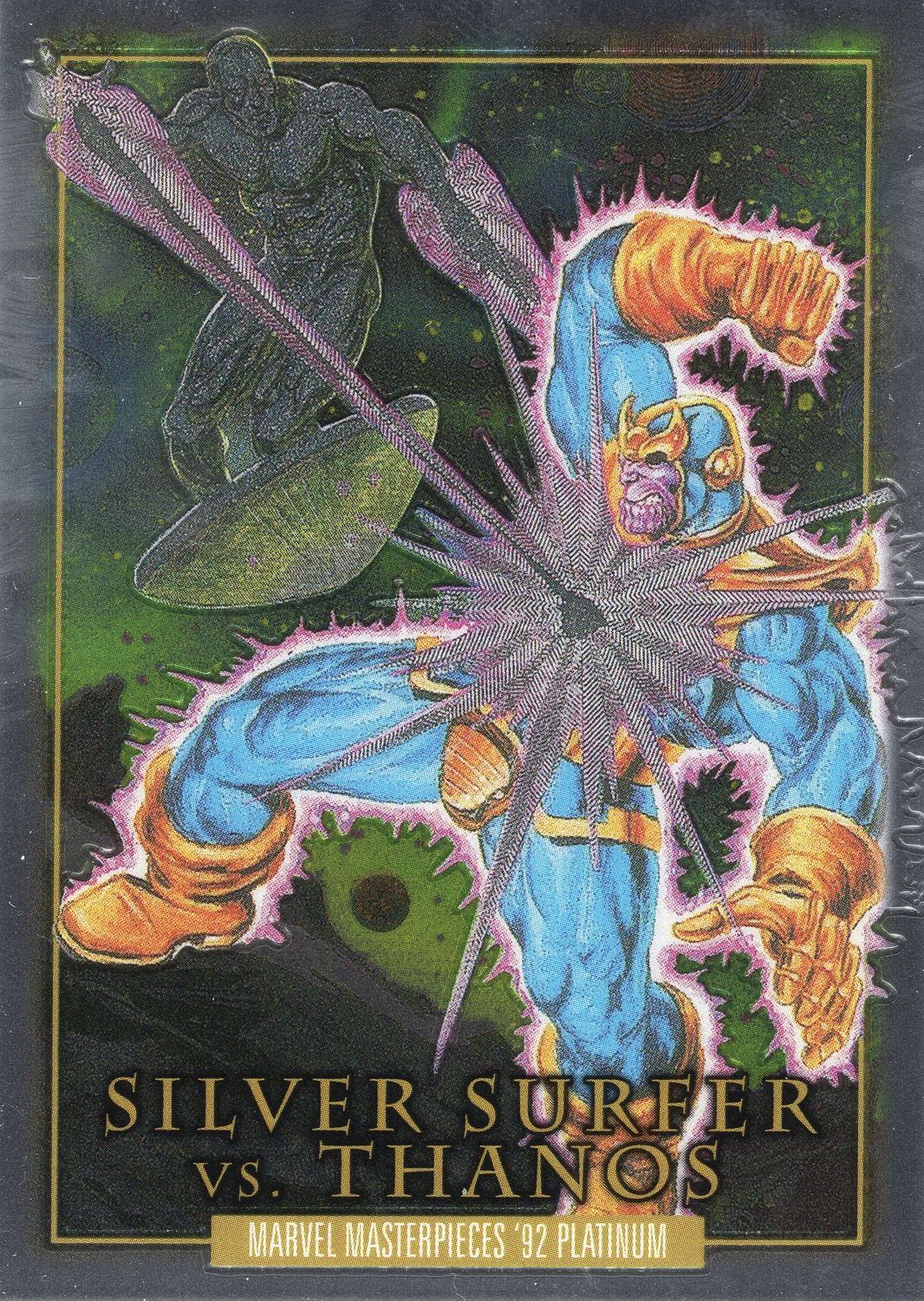 2024 Marvel Masterpieces Silver Surfer vs Thanos BATTLE SPECTRUM 92Platinum #BS2