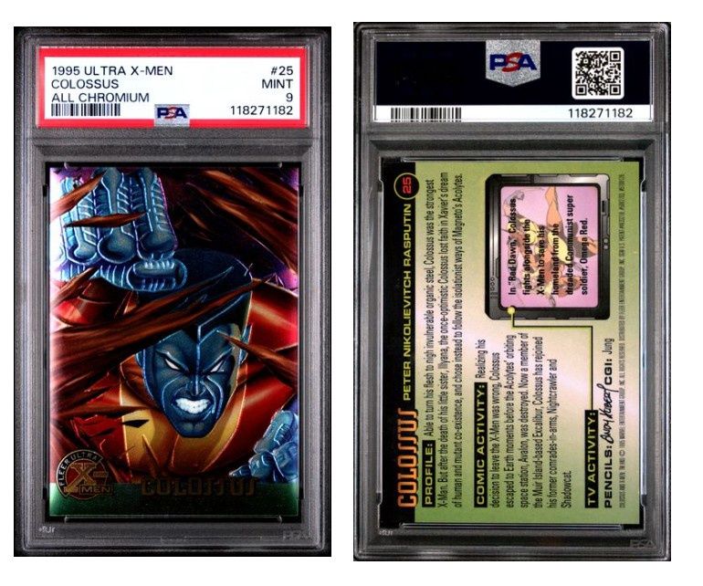 1995 Ultra X-Men All Chromium Colossus #25 - PSA 9