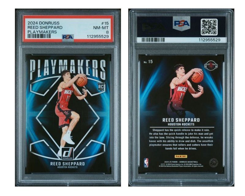 2024 Panini Donruss Playmakers Reed Sheppard #15 - PSA 8