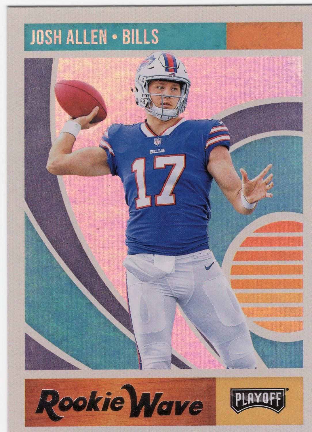 2018 Playoff Josh Allen Rookie Wave Rookie Card #4