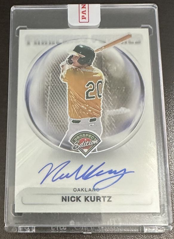 Nick Kurtz 2024 Panini Prospects Franchise Futures On Card Auto 01/25 Encased (DZ)