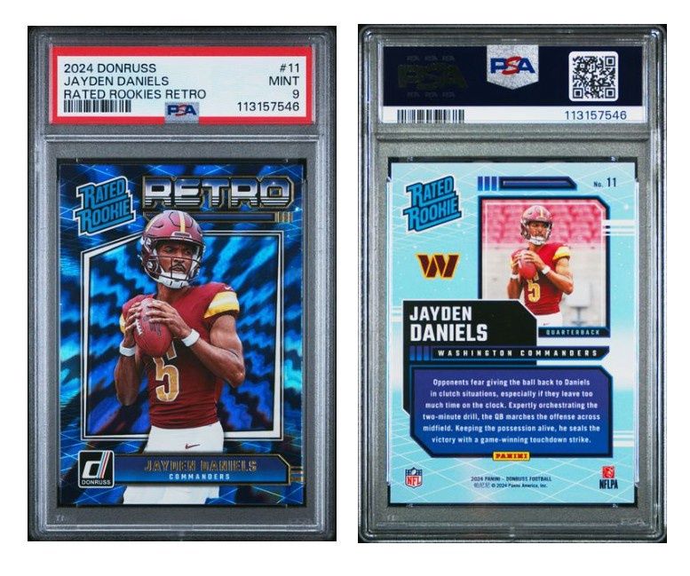 2024 Donruss Rated Rookie Retro Jayden Daniels #11 - PSA 9