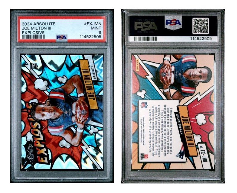 2024 Panini Absolute Explosive Joe Milton III #EX-JMN - PSA 9
