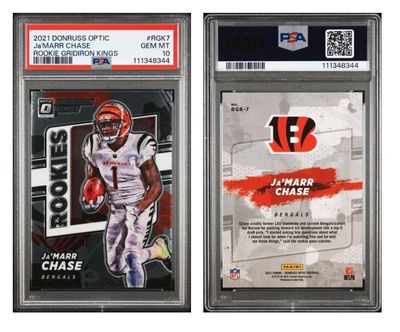 2021 Panini Donruss Optic Rookie Gridiron Kings Ja'Marr Chase #RGK7 - PSA 10