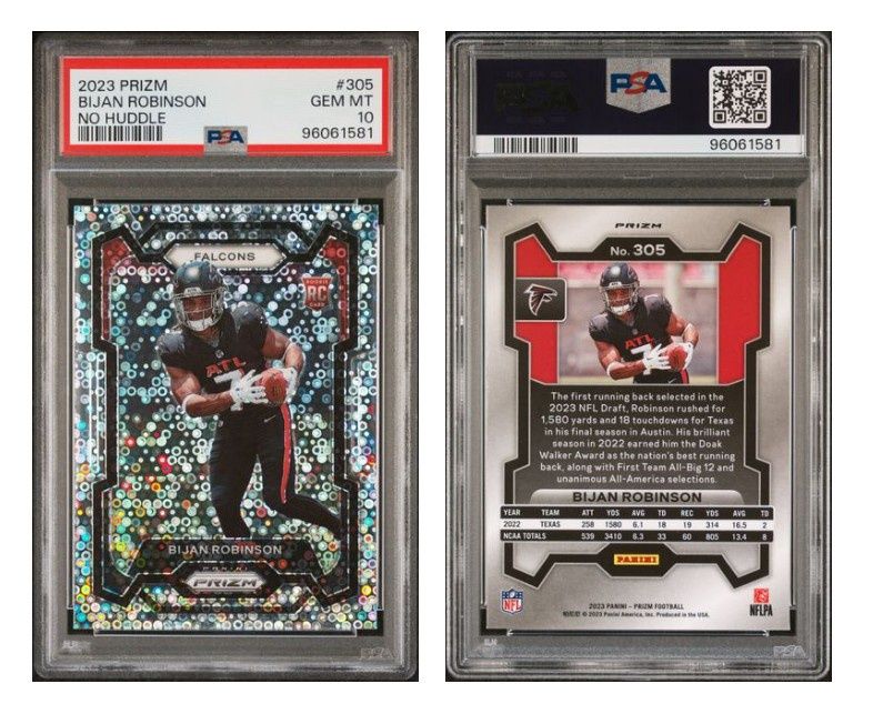 2023 Panini Prizm Bijan Robinson  #305 No Huddle - PSA 10