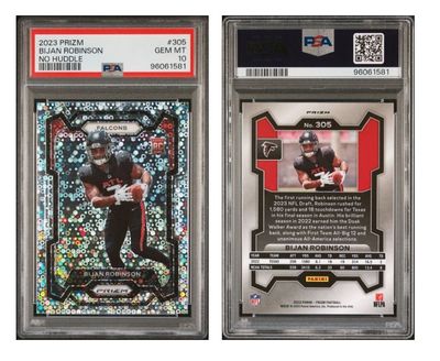 2023 Panini Prizm Bijan Robinson  #305 No Huddle - PSA 10