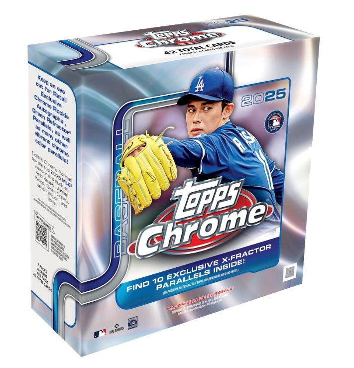 2025 Topps Chrome Baseball Factory Sealed - Fanatics Exclusive Mega Box
