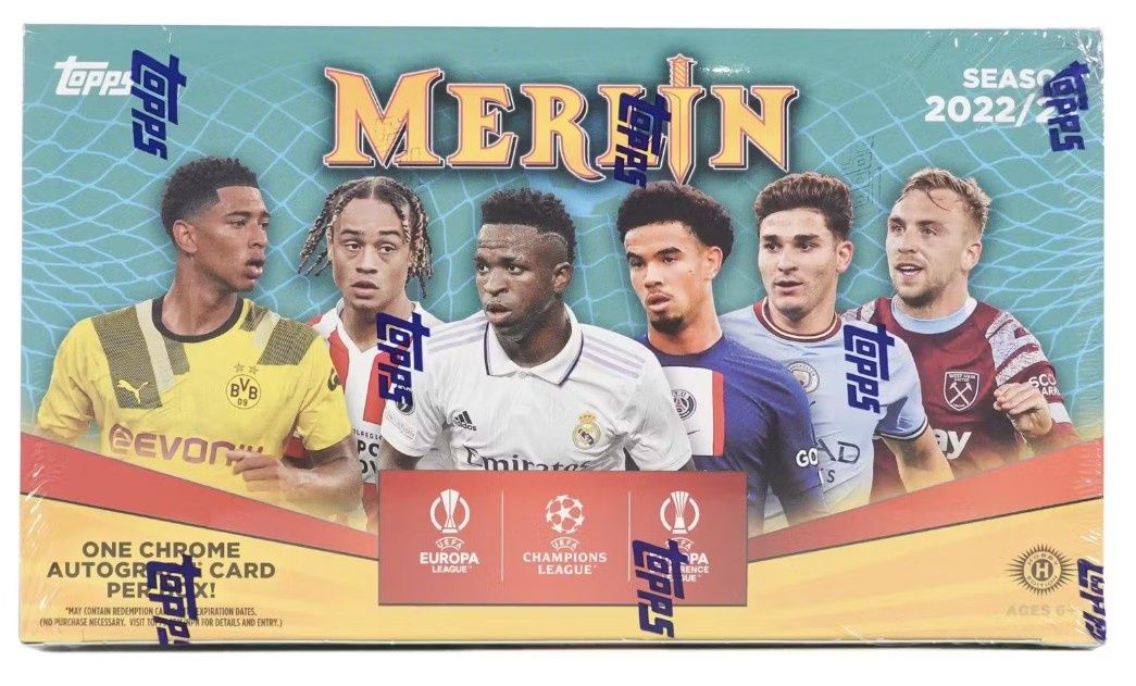 2022/23 Topps UEFA Club Competitions Merlin Chrome Soccer Hobby Box