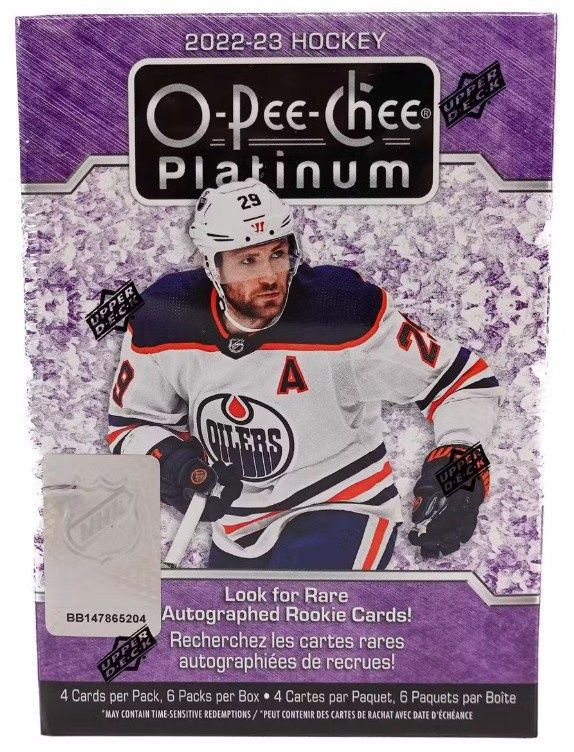 2022/23 Upper Deck O-Pee-Chee Platinum Hockey 6-Pack Blaster Box