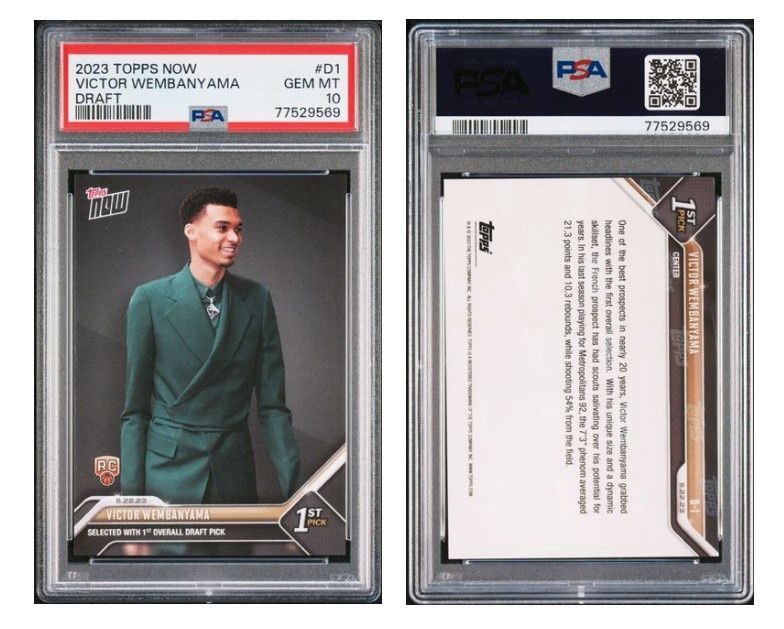 2023 Topps Now Draft Victor Wembanyama #D-1 - PSA 10