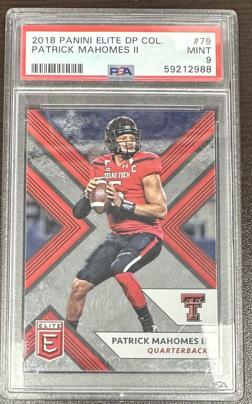 2018 Elite Draft Picks Patrick Mahomes II #79 - PSA 9