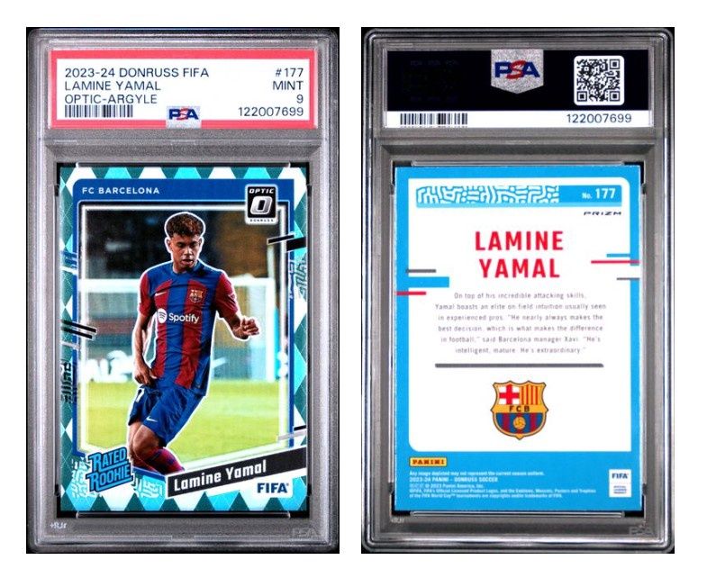 2023 Panini Donruss Fifa Optic-Argyle Lamine Yamal #177 - PSA 9
