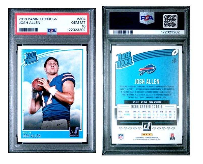 2018 Panini Donruss Rated Rookie Josh Allen #304 - PSA 10