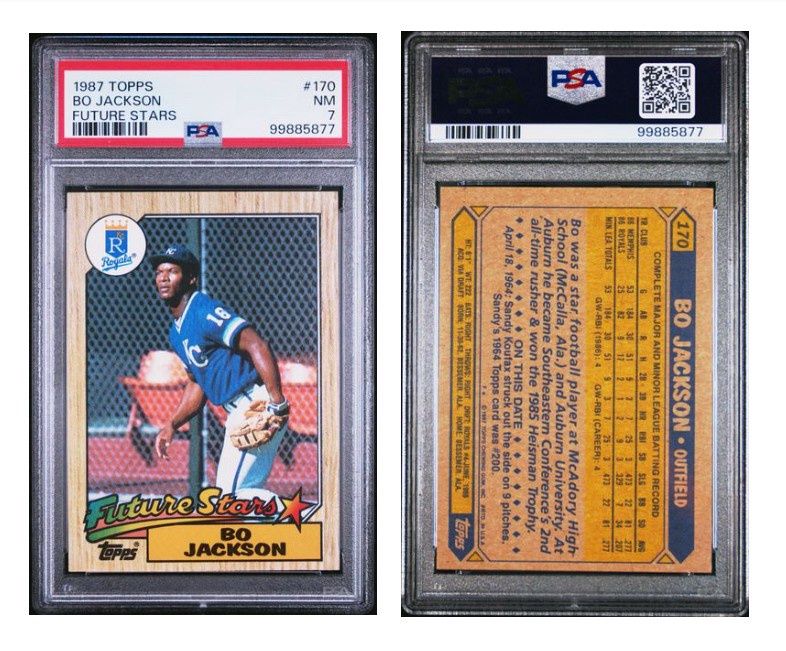 1987 Topps Future Stars Bo Jackson #170 - PSA 7 (Kevin)