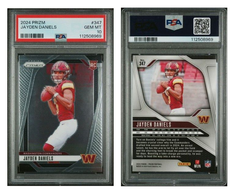 2024 Prizm Jayden Daniels #347 Rookie Card - PSA 10