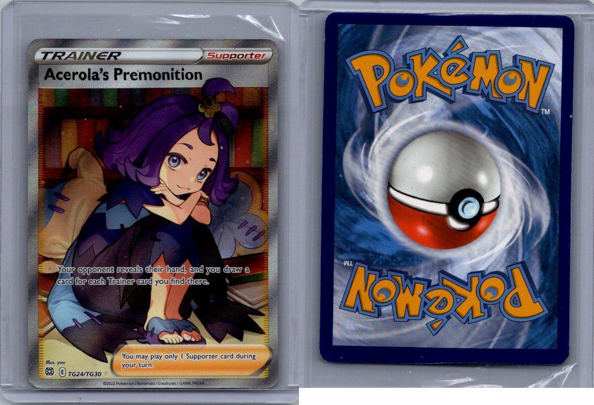 2022 Pokemon Acerola&#39;s Premonition TG24/TG30 Brilliant Stars Trainer Gallery