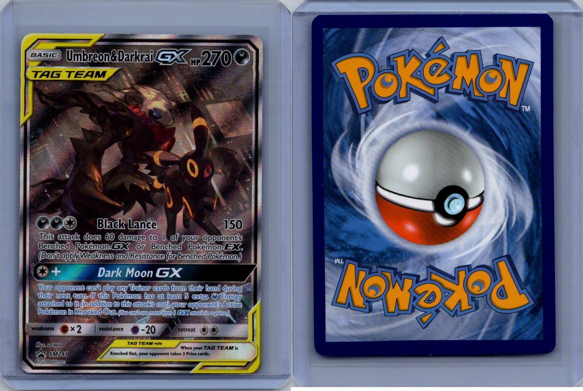 Pokémon TCG Umbreon &amp; Darkrai GX SM241 Sun &amp; Moon Promo Card NM Condition