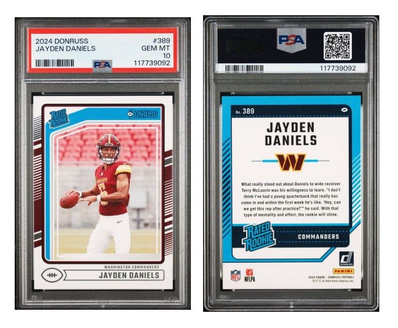 2024 Panini Donruss Jayden Daniels Rated Rookie #389 - PSA 10