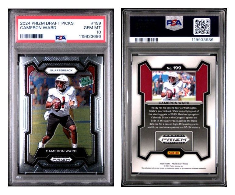 2024 Panini Prizm Draft Picks Rated Prospect Cameron Ward #199