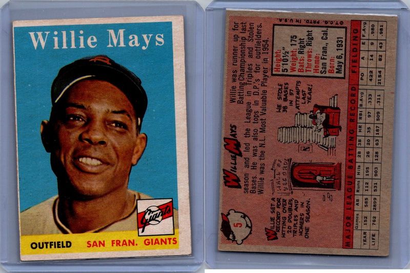 1958 Topps Willie Mays #5