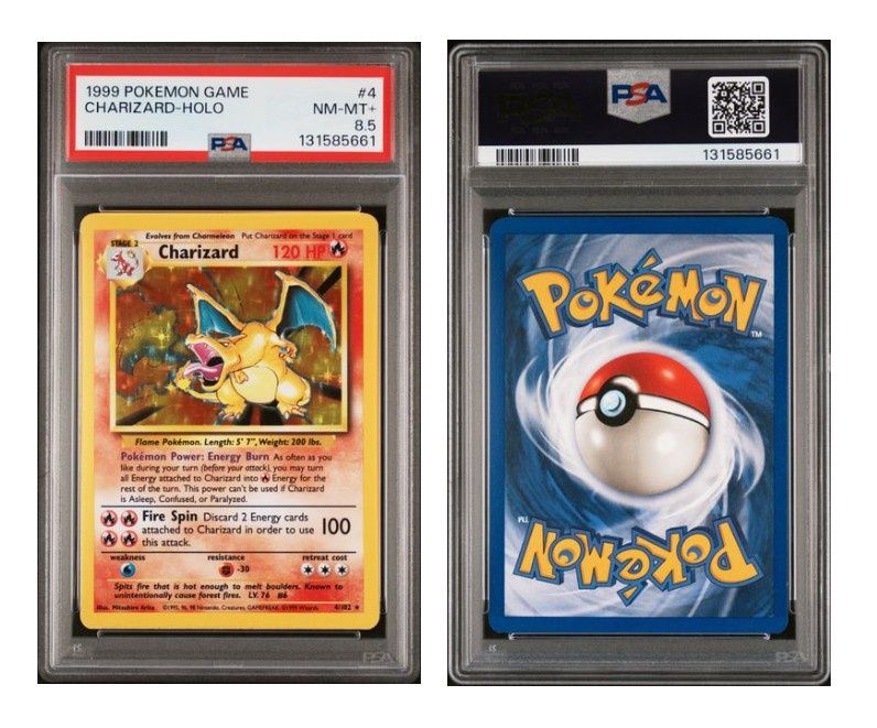 1999 Pokemon Game Charizard Holo #4 - PSA 8.5