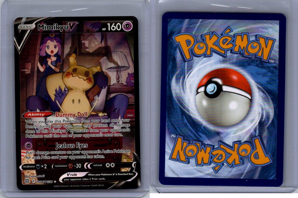 Mimikyu V TG16/TG30 Swsh09: Brilliant Stars Trainer Gallery Holo (eBay)