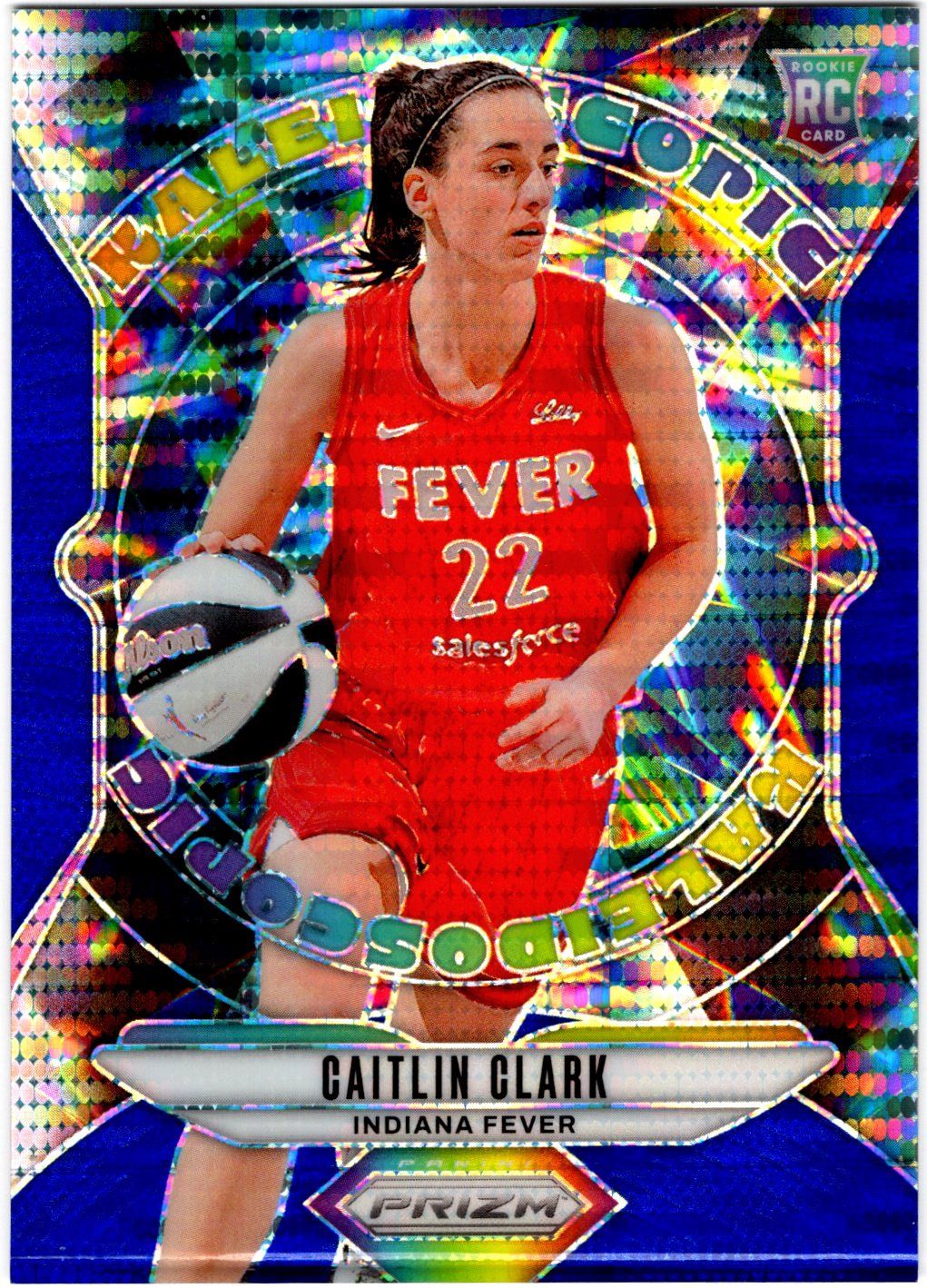 2024 Prizm WNBA #9 Caitlin Clark Kaleidoscopic Blue Pulsar 168/199 (eBay)