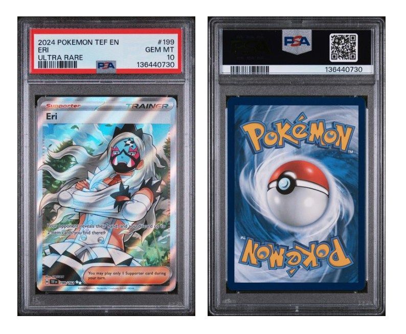 2024 Pokemon Temporal Forces #199 Eri Ultra Rare - PSA 10