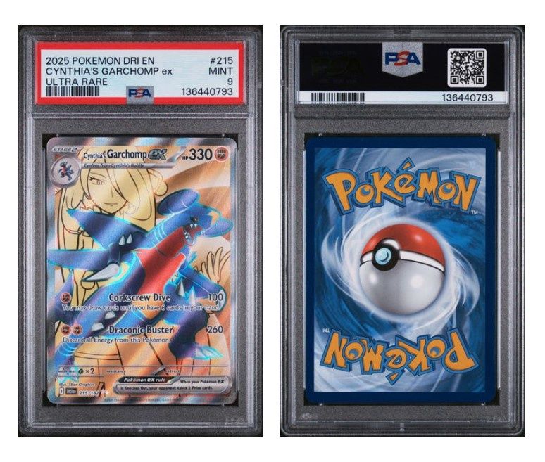 2025 Pokemon Destined Rivals #215 Cynthia's Garchomp ex - PSA 9