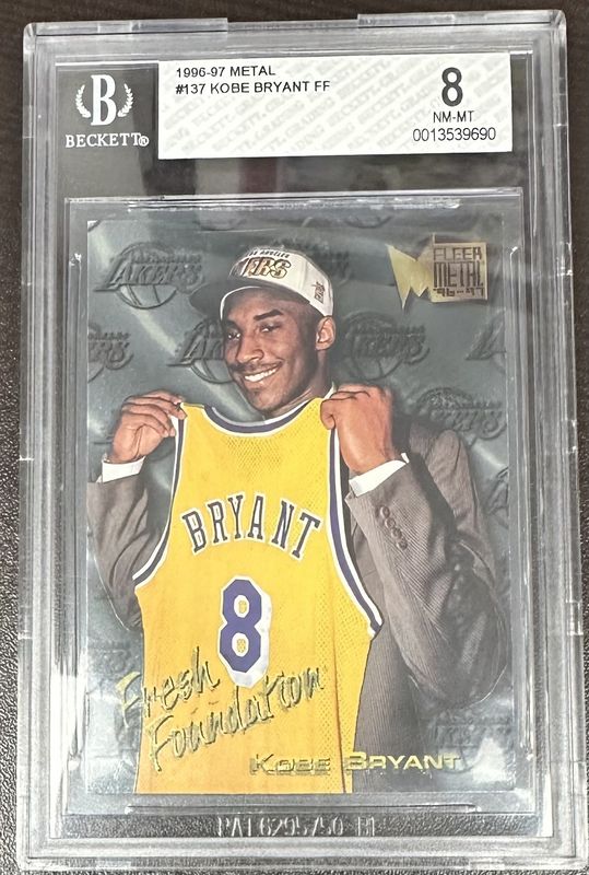 1996-97 Fleer Metal Kobe Bryant Fresh Foundations #137 - BGS 8