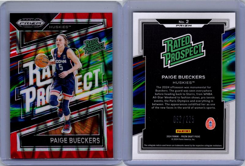 2024 Prizm Draft Picks Paige Bueckers Red Wave 062/225