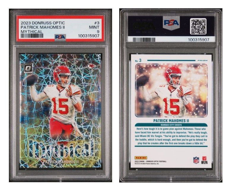2023 Donruss Optic Patrick Mahomes Mythical PSA 9
