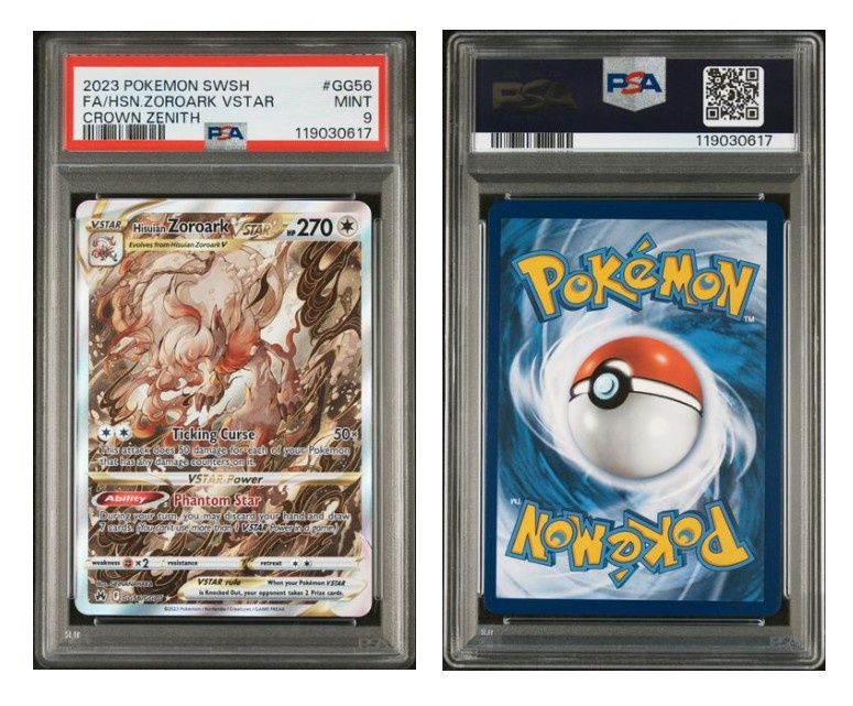 2023 Pokemon SWSH Hisuian Zoroark V Star Full Art - PSA 9
