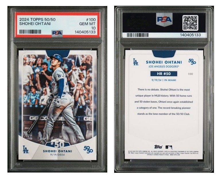 2024 Topps 50/50 #100 Shohei Ohtani HR #50  - PSA 10