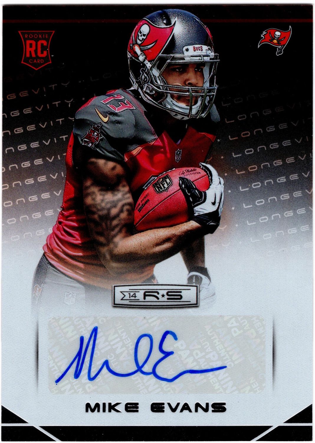 2014 Rookies &amp; Stars #175 Mike Evans Autograph Longevity
