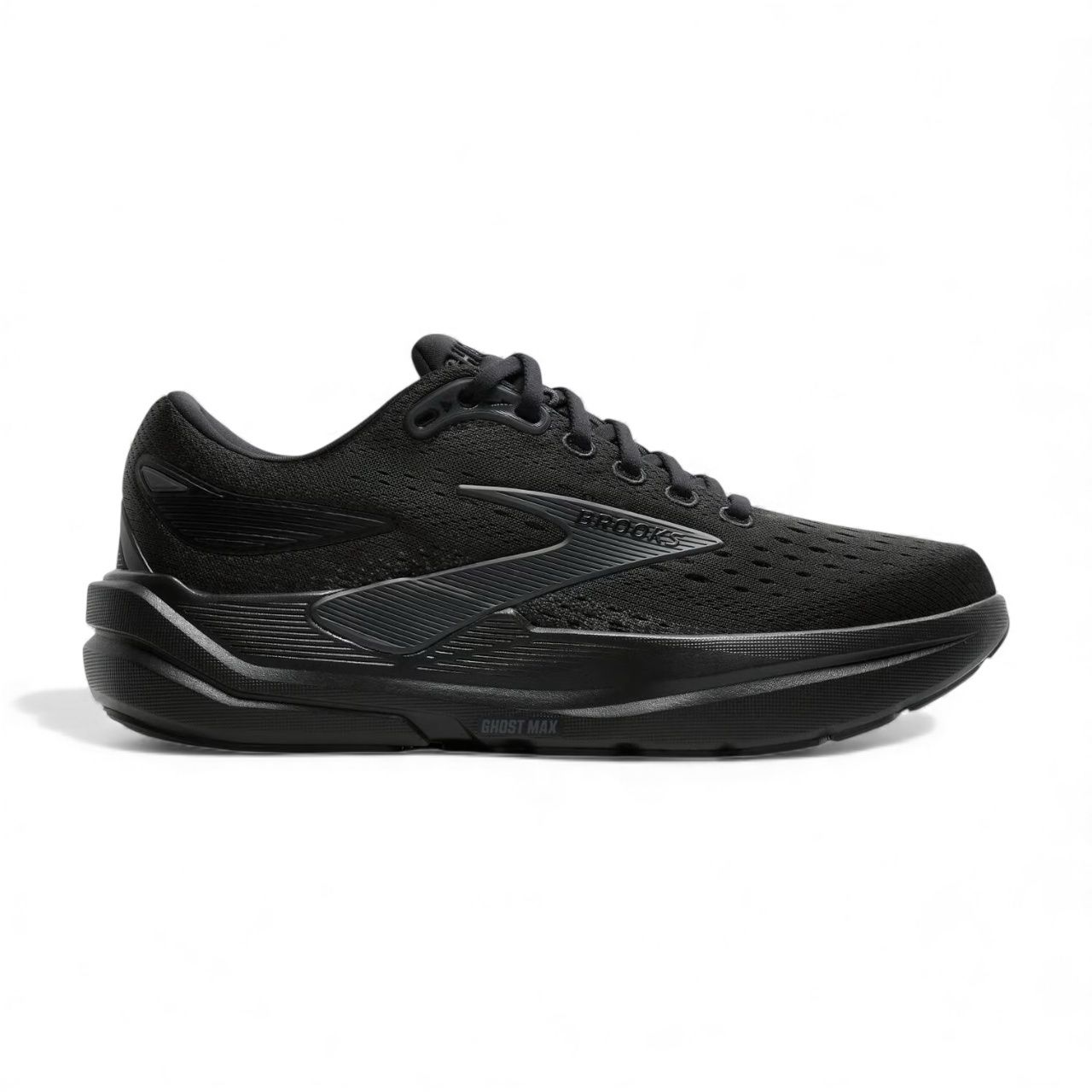 Brooks-Ghost Max 3 Wide Women, Color: Blk/Blk/Ebony, Size: 6
