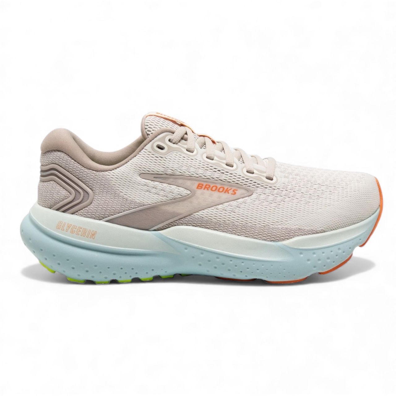 Brooks-Glycerin 21 Wide Women, Color: Coconut/Aqua/Sunset, Size: 6